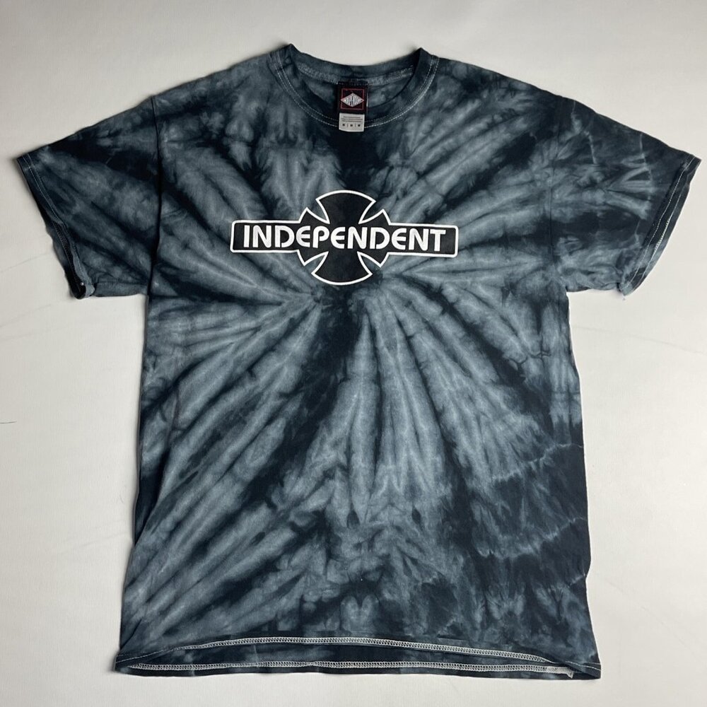 Independent Truck Co. Y2K Skateboards Tie Dye Grey/Black  Shirt Medium